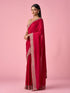 Mohey Pink Chinon Saree with Stone Work