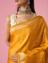 Mohey Mustard Yellow Silk Saree with Weave