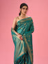 Mohey Elegance Embodied Rama Green Saree