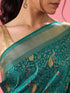 Mohey Elegance Embodied Rama Green Saree