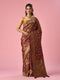 Mohey Wine Silk Banarasi Saree with Weave Design