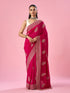 Mohey Pink Silk Saree with Stone Work