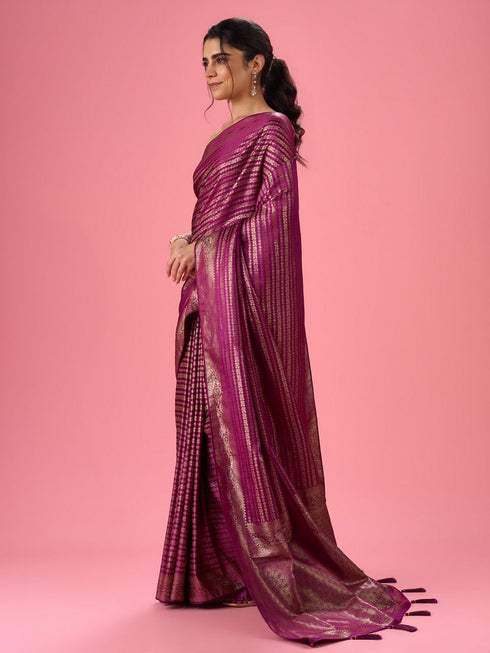 Mohey Wine Glam Elegance Saree
