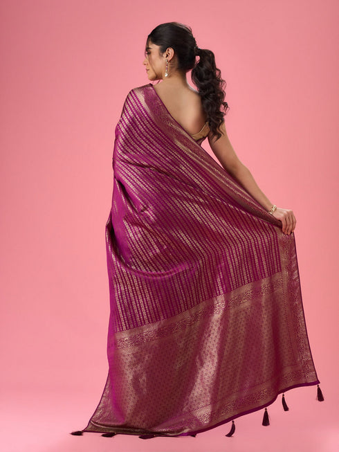 Mohey Wine Glam Elegance Saree
