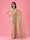 Mohey Exquisite Beige Organza Saree
