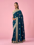 Mohey Blue Silk Saree with Zari Work