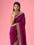 Mohey Wine Elegance Saree