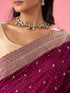 Mohey Wine Elegance Saree