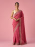 Mohey Pink Silk Saree with Stone Work