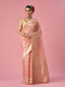 Mohey Light Pink Silk Saree with Weave Design