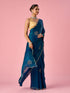 Mohey Green Organza Saree with Stone Work