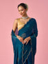 Mohey Green Organza Saree with Stone Work