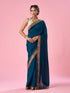 Mohey Blue Silk Saree with Zari Work