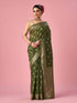 Mohey Green Silk Saree with Weave Design