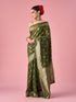 Mohey Green Silk Saree with Weave Design