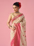 Mohey Pink Silk Saree with Weave Design