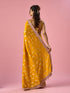 Mohey Mustard Yellow Silk Banarasi Saree with Hand Embroidery