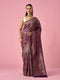 Mohey Wine Silk Banarasi Saree with Weave Design