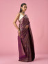 Mohey Wine Silk Banarasi Saree with Weave Design