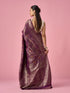 Mohey Wine Silk Banarasi Saree with Weave Design