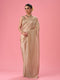 Mohey Beige Organza Saree with Cutdana Work