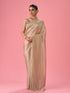 Mohey Beige Organza Saree with Cutdana Work