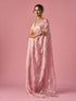 Mohey Pink Organza Saree with Stone Work