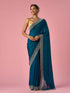 Mohey Rama Green Organza Saree with Stone Work