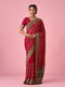 Mohey Pink Satin Saree with Zari Design