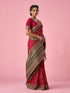Mohey Pink Satin Saree with Zari Design