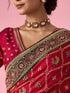 Mohey Pink Satin Saree with Zari Design