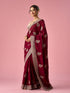 Mohey Wine Silk Saree with Stone Work