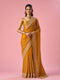 Mohey Mustard Yellow Organza Saree with Stone Work