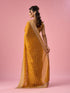 Mohey Mustard Yellow Organza Saree with Stone Work