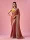Mohey Pink Organza Saree with Stone Work