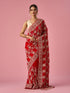 Mohey Red Organza Saree with Stone Work