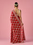 Mohey Red Organza Saree with Stone Work