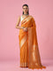 Mohey Yellow Silk Saree with Weave