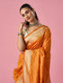 Mohey Yellow Silk Saree with Weave