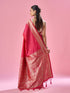Mohey Pink Silk Saree with Weave Detail