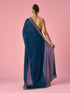 Mohey Blue Organza Saree with Cutdana Work