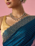 Mohey Blue Organza Saree with Cutdana Work