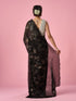 Mohey Black Organza Saree with Cutdana Work