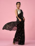 Mohey Black Organza Saree with Cutdana Work