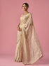 Mohey Cream Chiffon Saree with Hand Embroidery