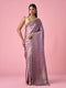Mohey Purple Silk Saree with Mirror and Stone Work