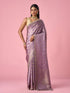 Mohey Purple Silk Saree with Mirror and Stone Work
