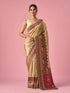 Mohey Cream Silk Saree with Hand Embroidery