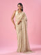 Mohey Cream Tissue Saree with Sequin Work