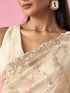 Mohey Cream Tissue Saree with Sequin Work